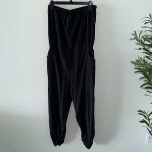 love...ady Black Strapless Jumpsuit with Elasticized Top